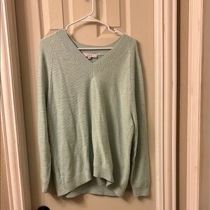 LOFT Women's Mint Green Sweater